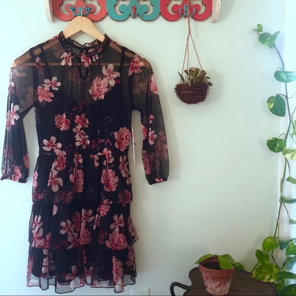Tiered floral tunic